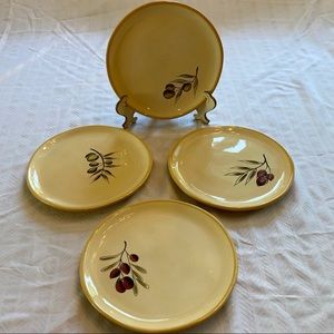 Pottery Barn ‘Rustic Olive’, salad plates set of 4